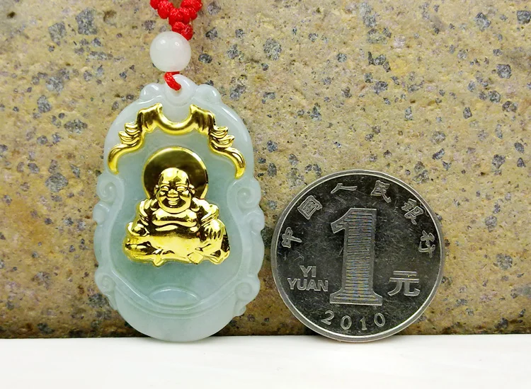 

2020 Hot Sales Unisex Buddha Gold Jade Pendant Discount Top Quality Good Luck Necklace For Women Men