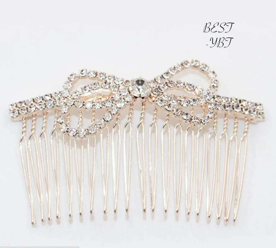Новинка 2019 женская красивая гребень для волос со стразами Цветочная заколка