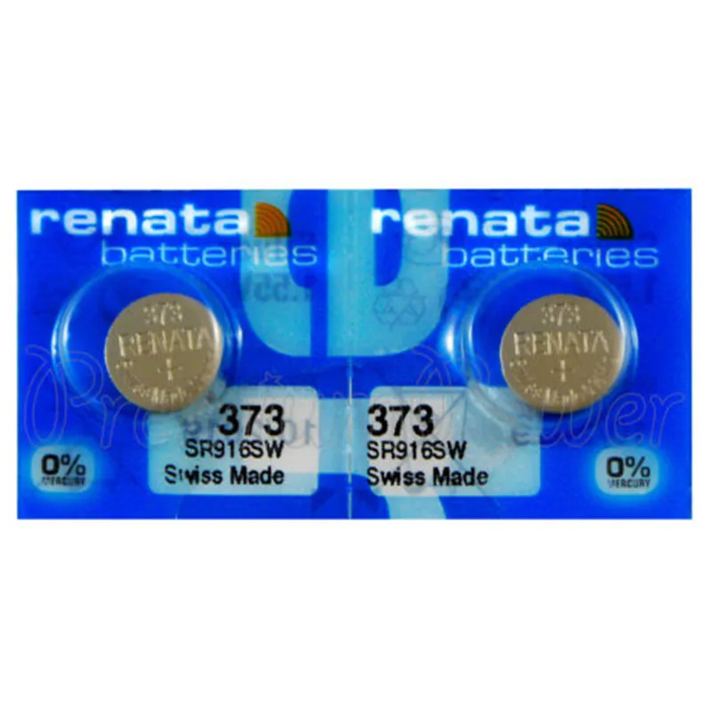 Часы с оксидом серебра renata 373 SR916SW 916 1 55 в 100% аккумулятор 2 шт.|Часовые батарейки| |
