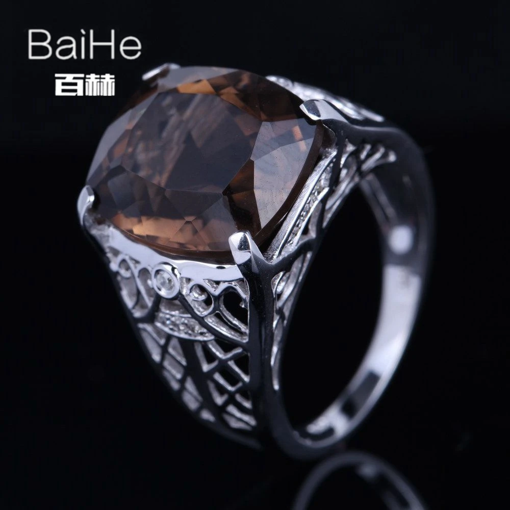 Женское Винтажное кольцо BAIHE белое золото 14 К (AU585) 8 карат сертифицированное