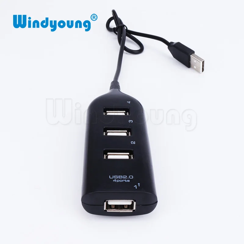 Порт able новый 4 порта USB 2 0 высокая скорость тонкий компактный мини разветвитель