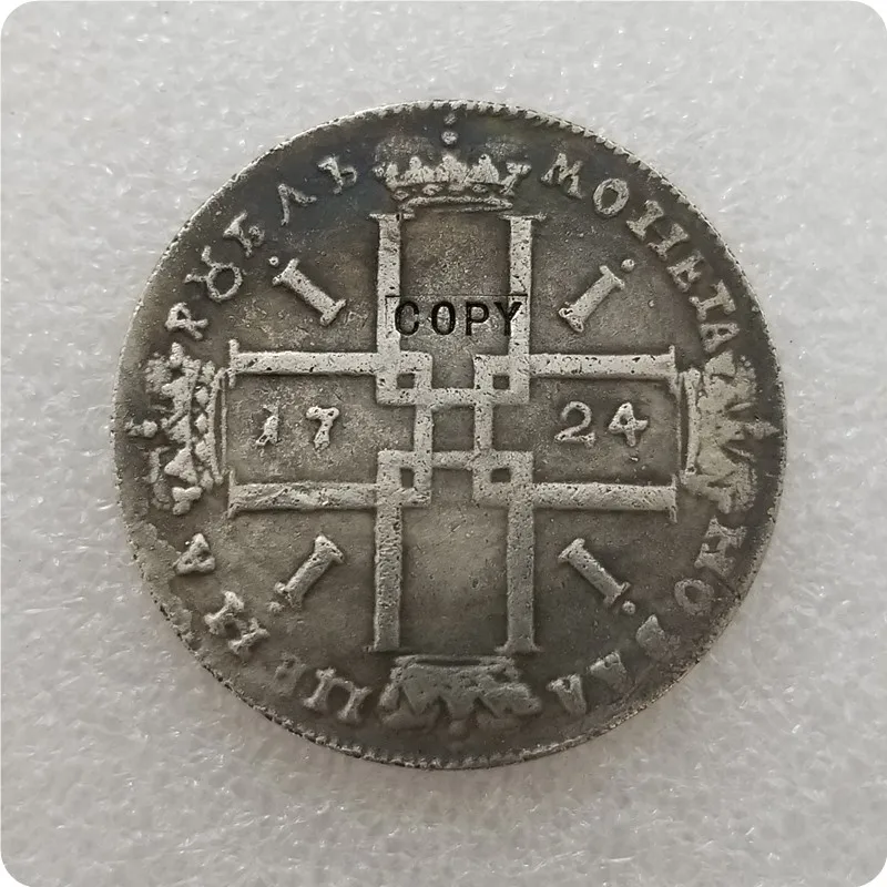 Tpye #2 Россия 1724 г. 1 рубль копия монет памятные монеты-копия карта памяти | Дом и сад