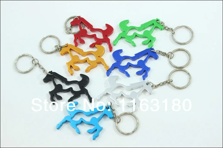 36 шт./лот металлический брелок из алюминиевого сплава в форме лошади открывалка