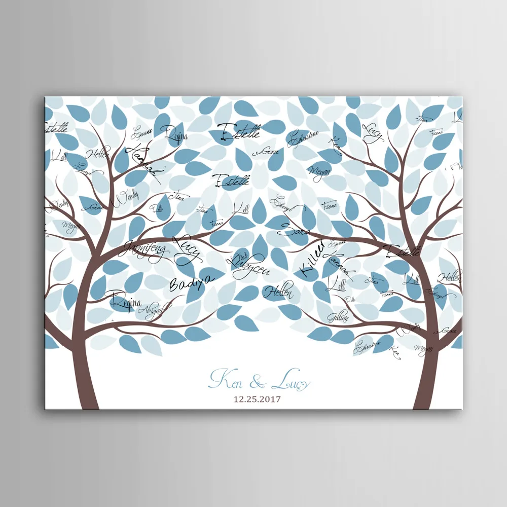 Гость Подпись подарок для свадебной вечеринки холст подписание доска живописи