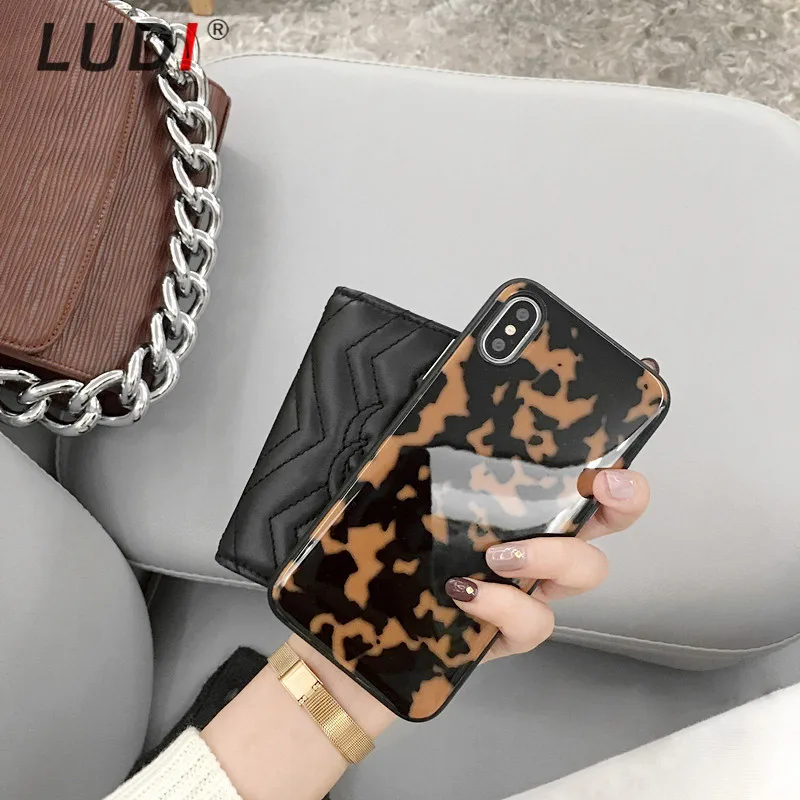 LUDI сексуальный глянцевый леопардовый чехол для телефона iphone 11 pro max/7/6/6 s/8/xs/6 plus/max/xr
