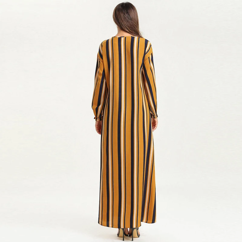 Кафтан абайя Дубай Турция хиджаб мусульманское платье Caftan Marocain Рамадан Абая для