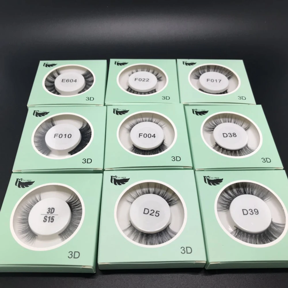 3 пары Miss sexy lash d025 3D норковые накладные ресницы толстые ручной работы макияж набор