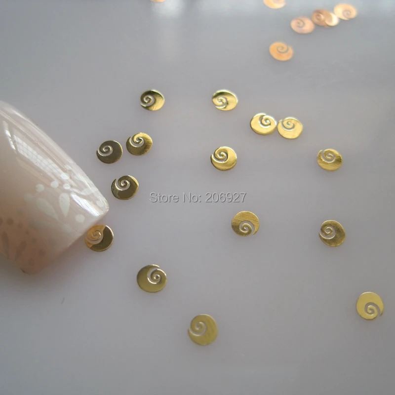 MS312-2 100 шт. морская серия Золотой милый металлический стикер для дизайна ногтей