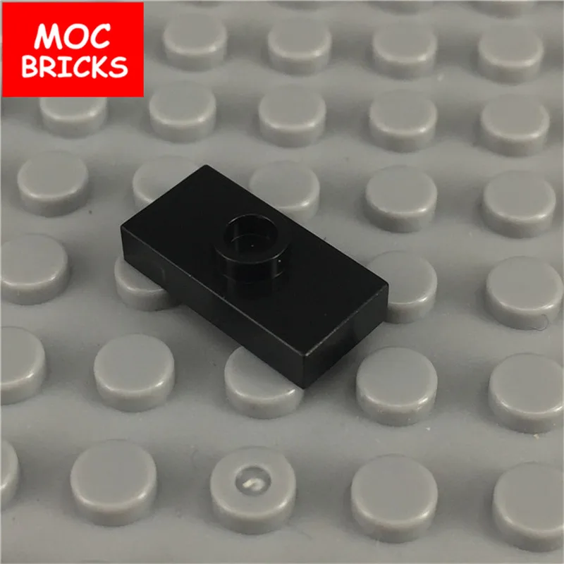 10 шт./лот MOC Кирпичи DIY Красочные 1x2 пластины модифицированные 1 гвоздик подходит