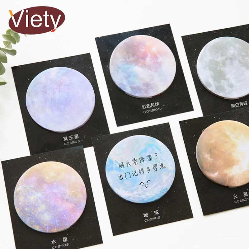 

30 Sheets Creative Eelesial Planet Paper Sticker Memo Pad Sticky Notes Post It Paste Kawaii Stationery School Supplies Papeleria