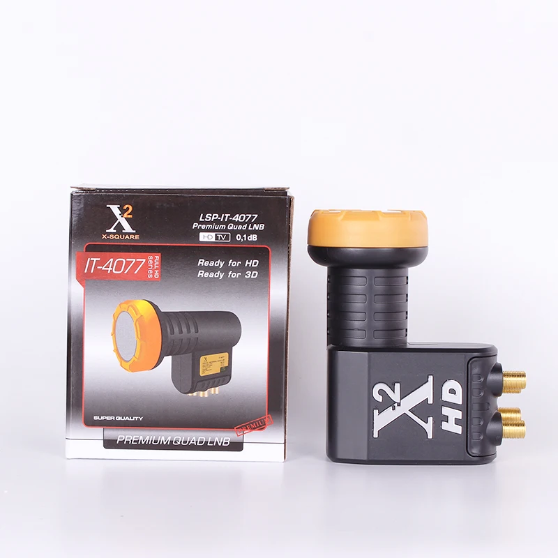 Универсальный спутниковый ресивер LNB X2 KU диапазон 0 5 дБ подходит для HD/3D Quad
