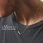 EManco минималистичные Чокеры ожерелье для женщин из нержавеющей стали ожерелье для женщин Изысканная Золотая ожерелье ювелирные изделия