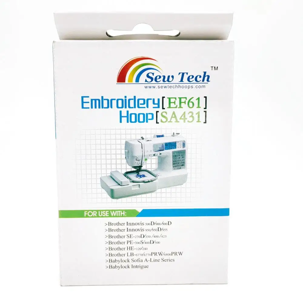 

Sew Tech Embroidery Hoops for Brother PE-500 PE-400D HE-240 LB-6700 PRW Innov-is 955 950D 900D 500D Babylock Embroidery Frame