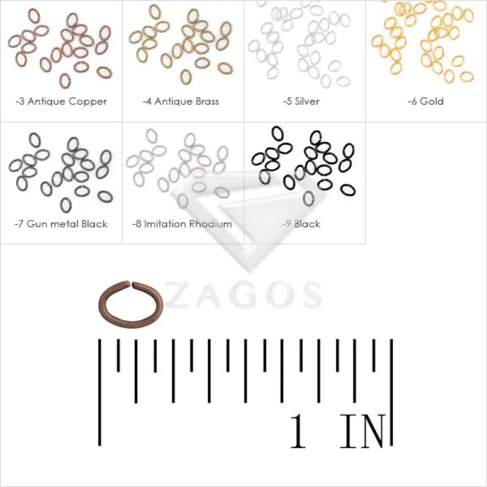 Открытые колечки для ключей с овальным отверстием 30 г около 500 шт. 4x5 5 мм 21 калибр