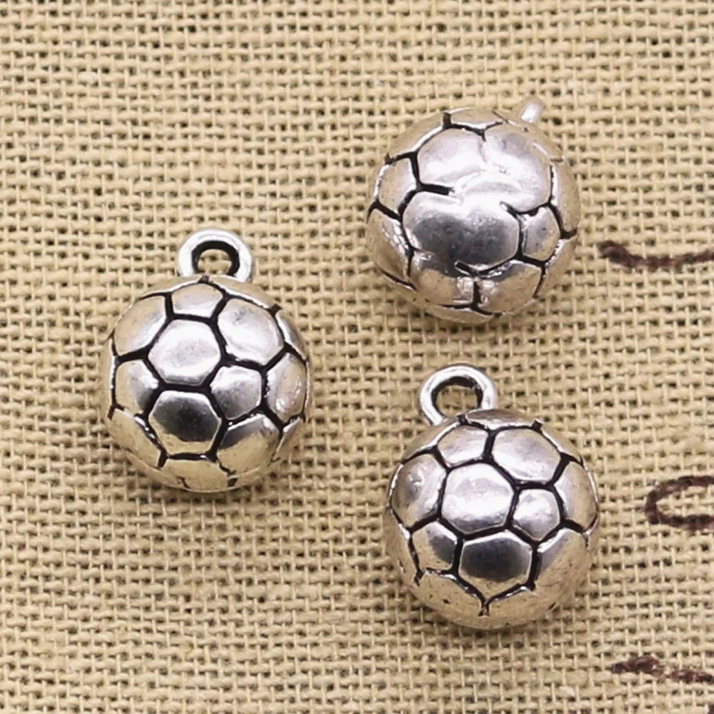 Подвески для баскетбола волейбола 6 шт. 3D 15x11x11 мм винтажные бронзовые тибетские