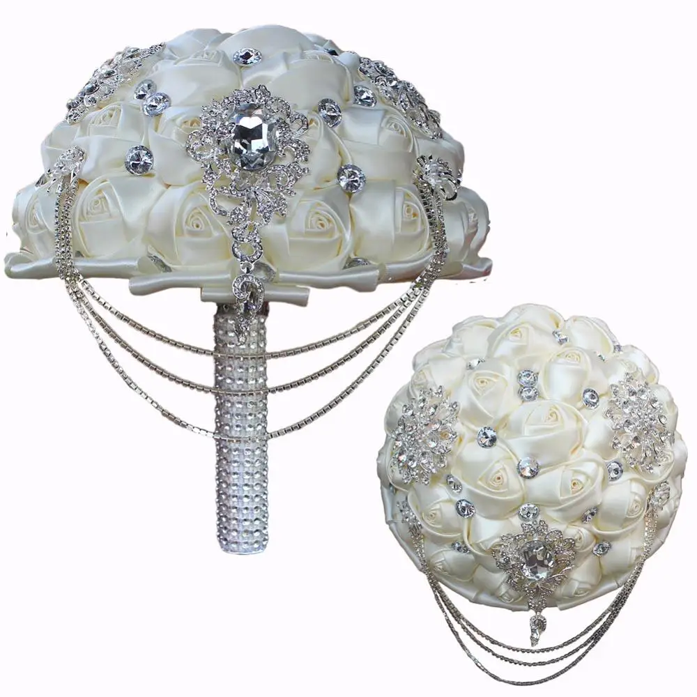 H & S Свадебные цветы цвета слоновой кости роскошные свадебные букеты невесты