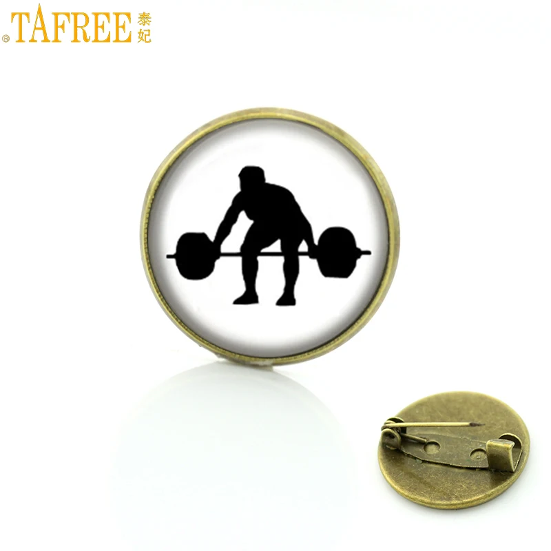 Tafree брендовые Модные Винтажные Тяжелая атлетика Броши силуэт искусство Men