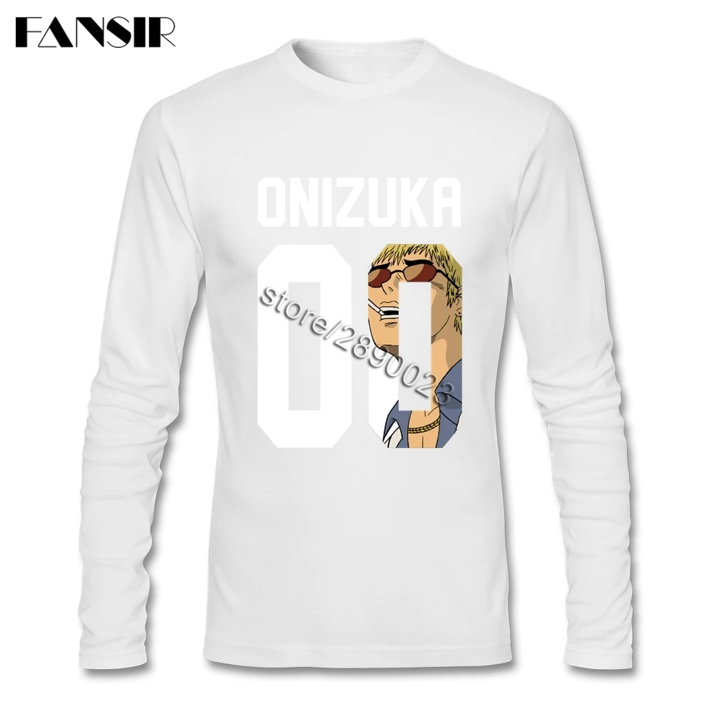Потрясающие футболки с отличным учителем Onizuka мужские длинным рукавом из