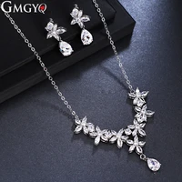 gmgyq nigerian jewelry set for women cubic zirconia 2 piece set women fashion jewelry sets womens accessories