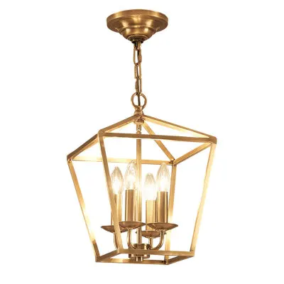 Фото Медная латунная Золотая подвесная цепочка в алмазном стиле подвесной светильник
