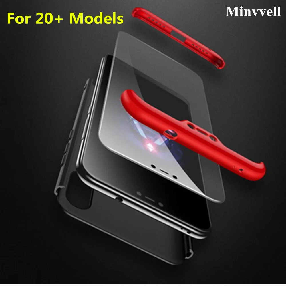 3 In 1 Case for Xiaomi Mi 8 9T 9 SE Redmi 8A 7A 9A 360 Full Protection Shockproof Note 9S 8T 7 6 PRO MAX | Мобильные телефоны и