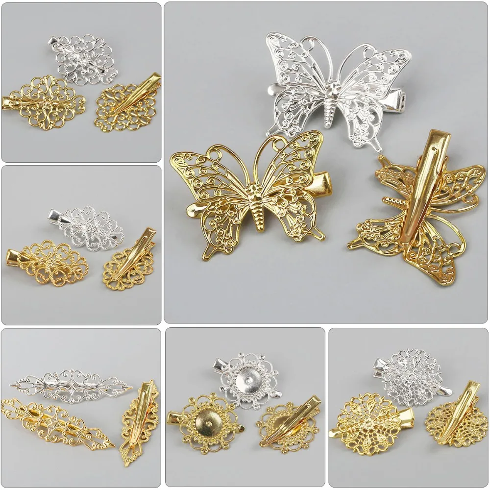 Новинка 2 шт./компл. винтажная металлическая филигранная искусственная железная