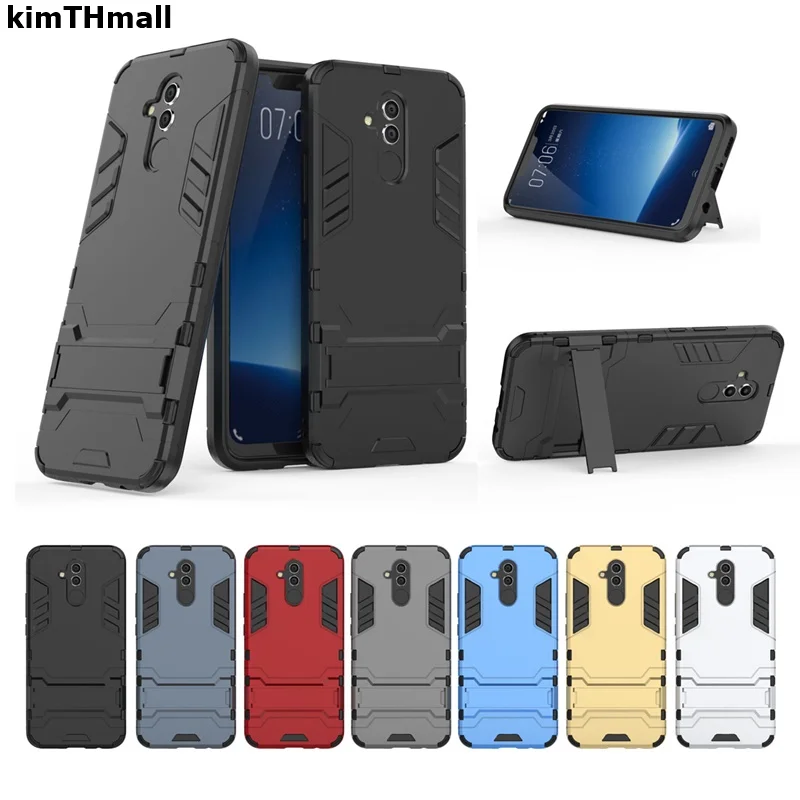 Man 2 In 1 Hybrid Armor Stand Holder Soft Case For Huawei Mate 20 Lite Case Kimthmall