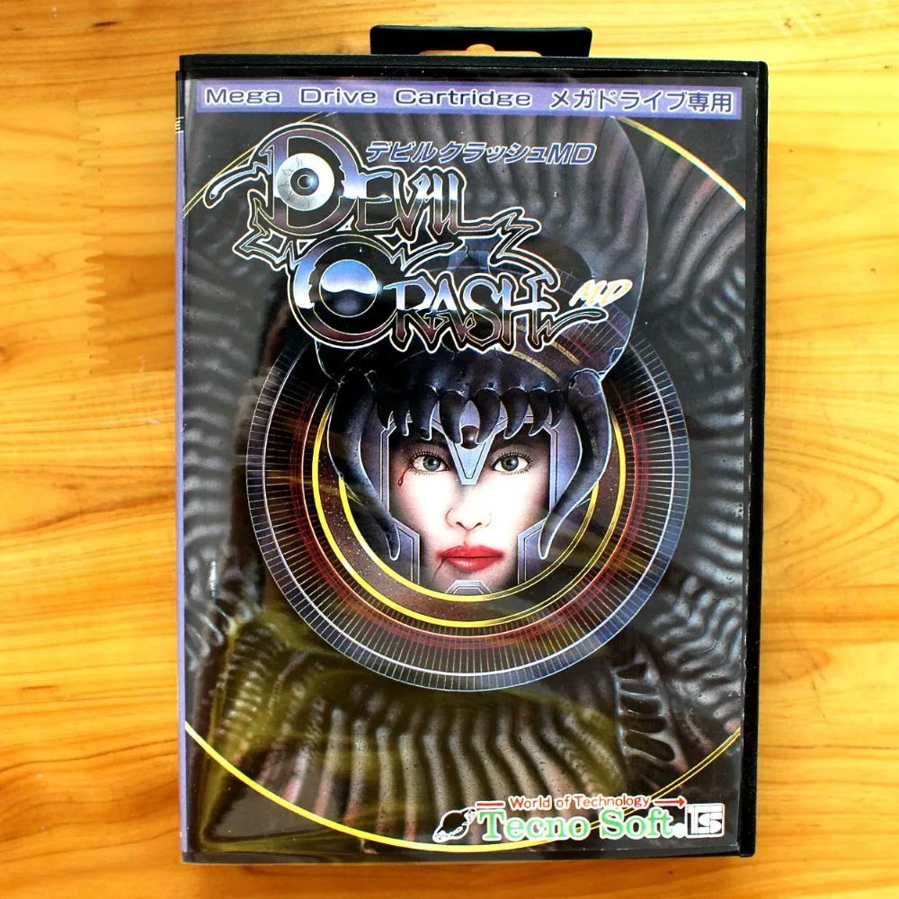 Дьявол Orash 16 бит SEGA MD карточная игра с коробку для Sega игры Mega Drive Genesis|sega md game card|sega