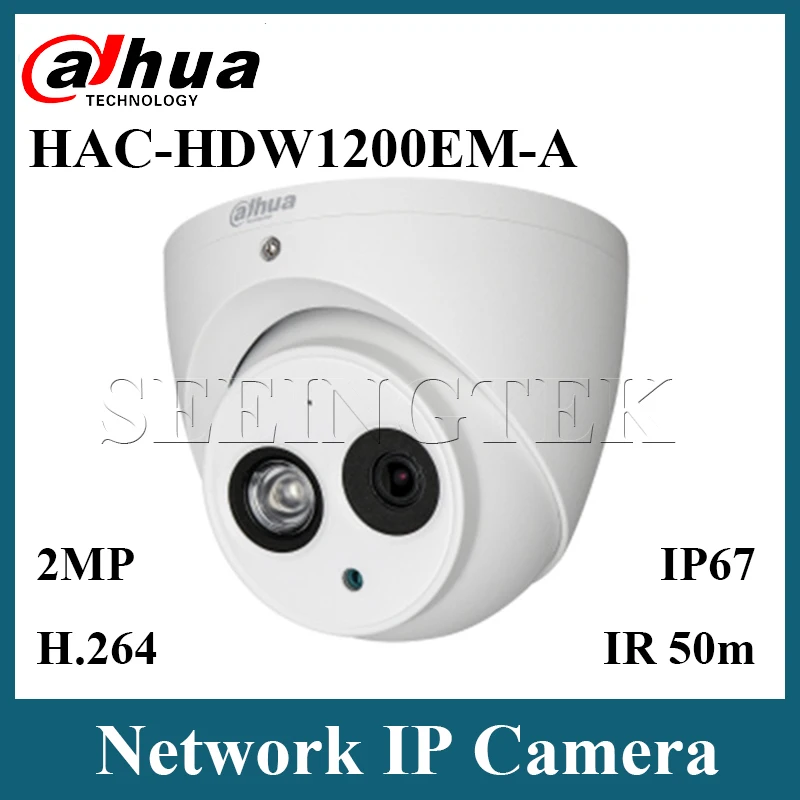 Dahua оригинальный HAC HDW1200EM A 2MP HDCVI глазного яблока Камера ИК 50 м IP67 с логотипом