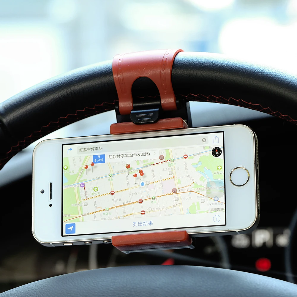 Universal Steering Wheel Phone Holder Navigation GPS Bracket For iPhone 7 7 Plus 6 6s Plus Samsung S6 S7 Edge For Huawei Xiaomi