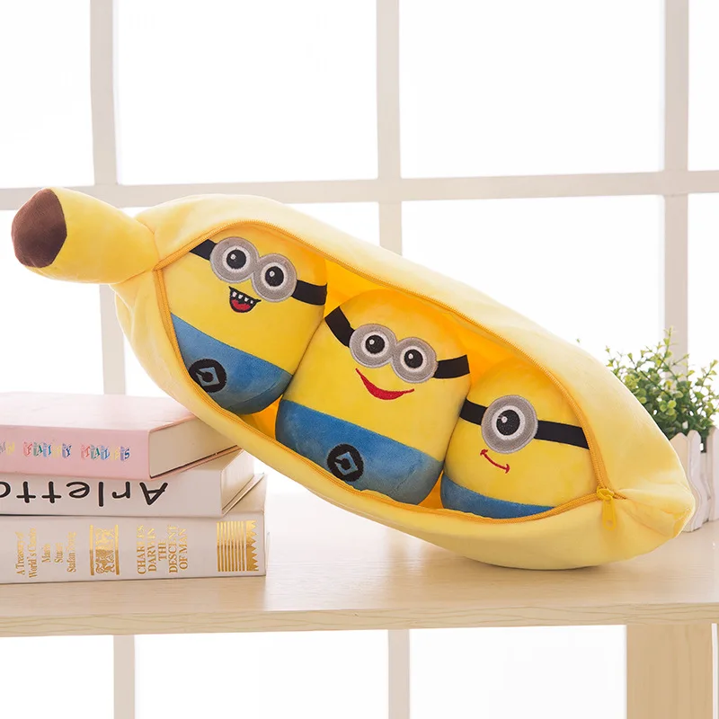 icottbaby 25𧌌m 4 Style Little Peas Stuffed Plush Toys Doraemon Minions SpongeBob Totoro 3 In A Pod Pea Soft Decorations | Игрушки и