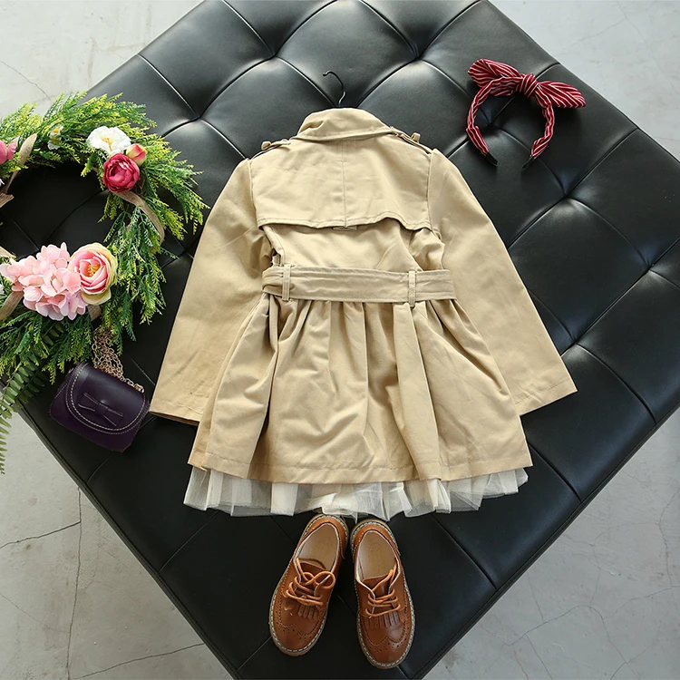 Mihkalev fashion patchwork baby girls winter coats 2017 trench for kids clothes warm children windbreakers outerwear |