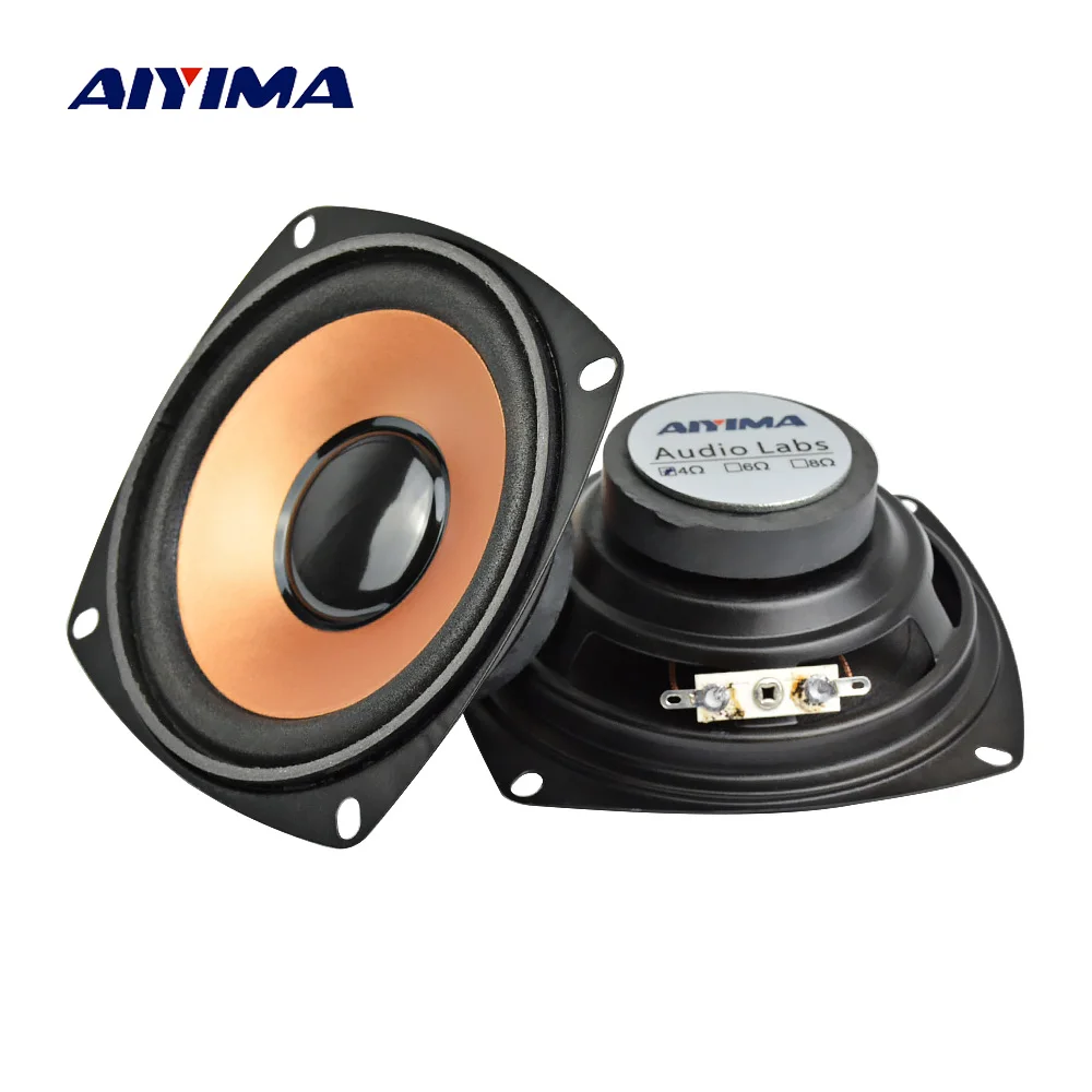 AIYIMA 2 шт. 4 дюйма Ом 5 Вт аудио динамик низкочастотный громкий DIY для стерео Bluetooth