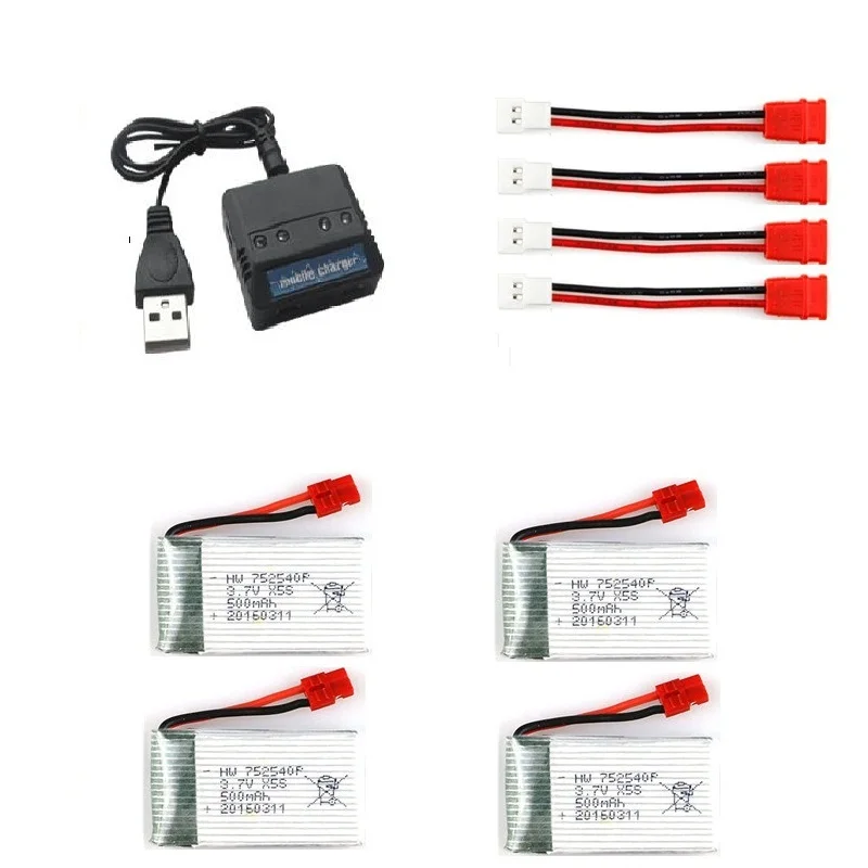 X5HC X5HW 2 4G RC Квадрокоптер Дрон 3 7 в 500 мАч литий полимерный аккумулятор * 4 шт. +