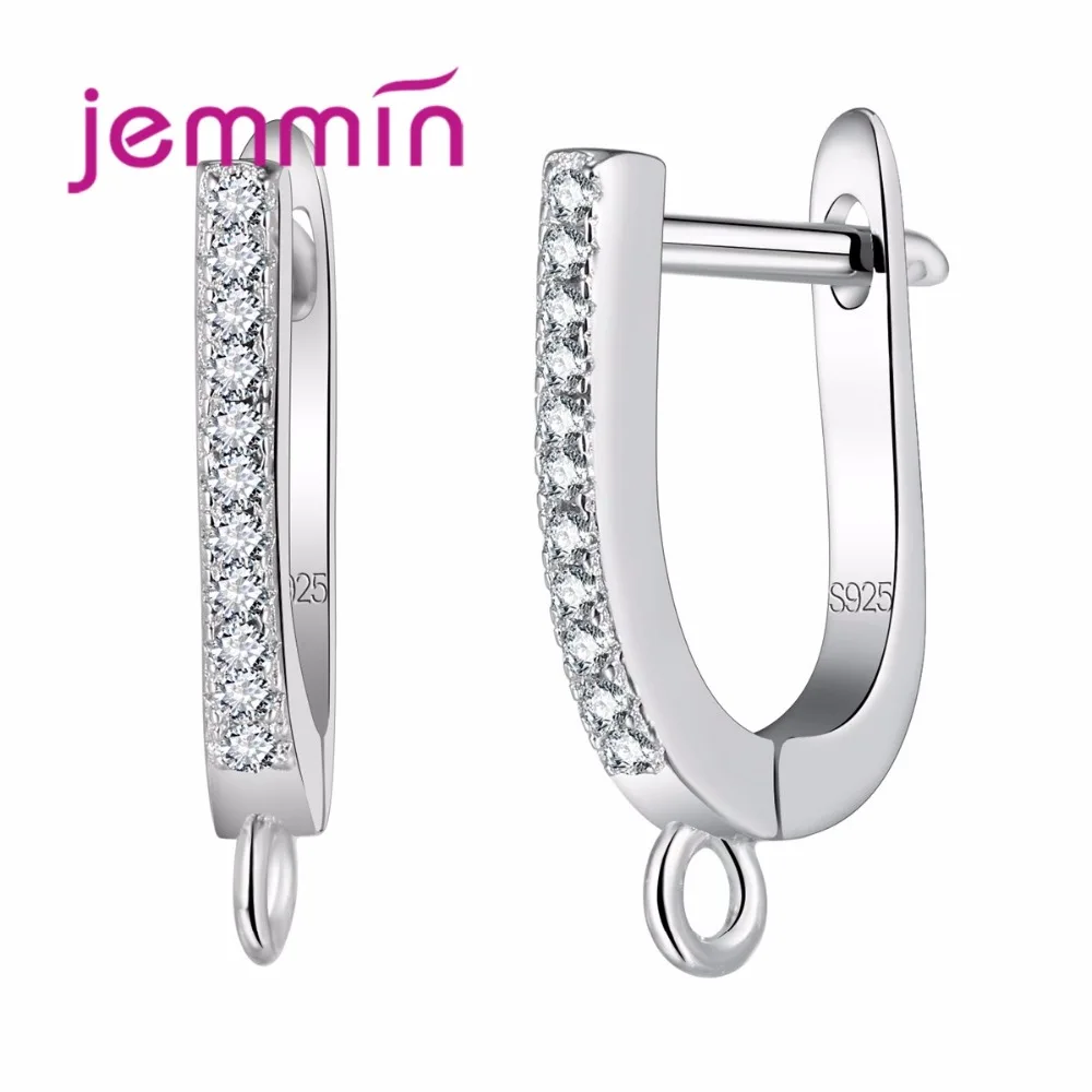 

New Arrival U Design Exquisite Earrings With Micro Crystal S925 Sterling Sliver Bigoux Wedding Engement Jewelry