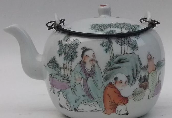 Китай Керамика фарфор WUCAI Godson человек Образование ребенок чайник с винным