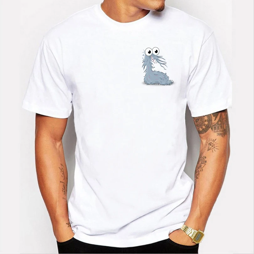 VINCKWTSV New 2017 Fashion t shirt Cartoon Bacteria Streetwear Men O-neck Modal Short Sleeve Novelty t-shirt | Мужская одежда