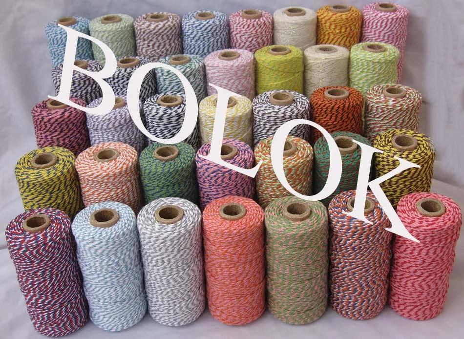 

13pcs/lot 55 kinds color Cotton Baker twine cotton cords cotton string 110yards/spool divine twine, for gift packing