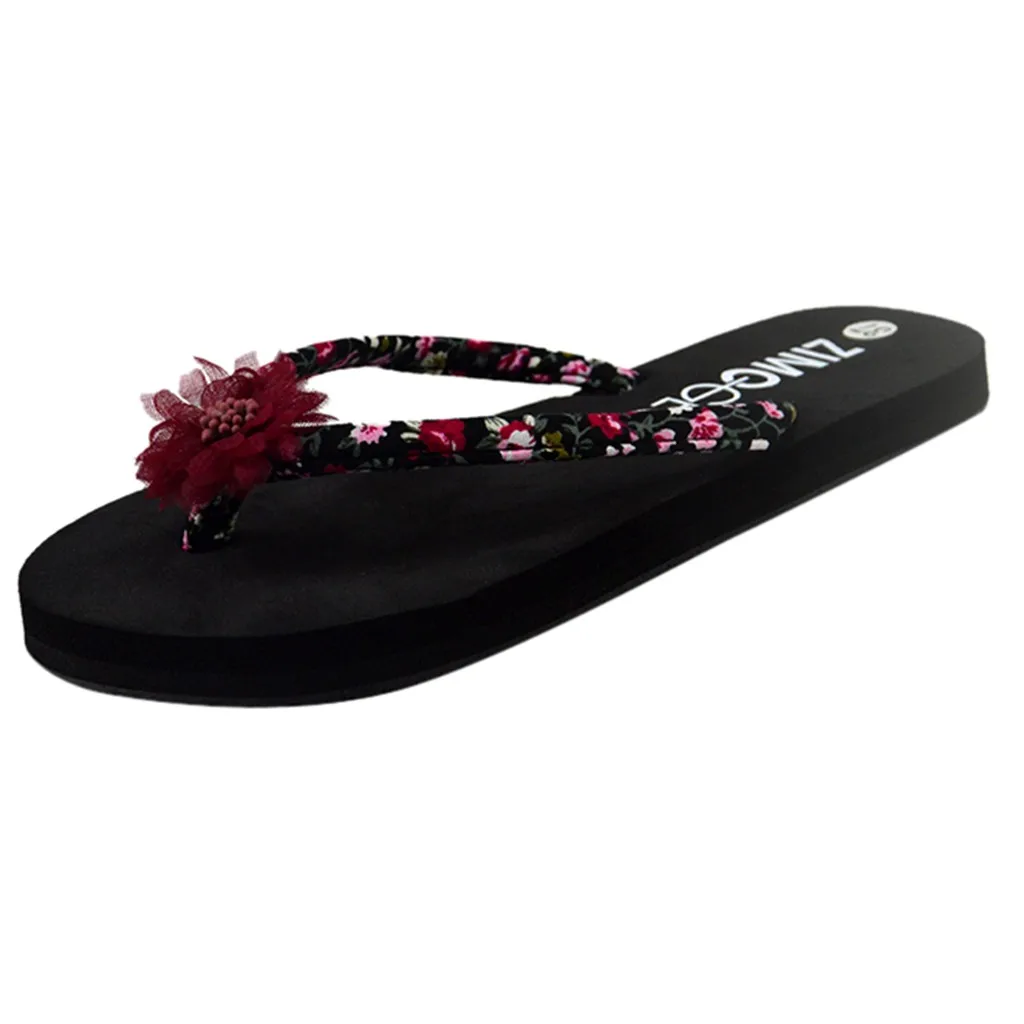 JAYCOSIN Slippers Women Summer Casual Bohemian Sandalen Floral Platform Sandals Open Toe Non-slip Beach Walk Shoes | Обувь