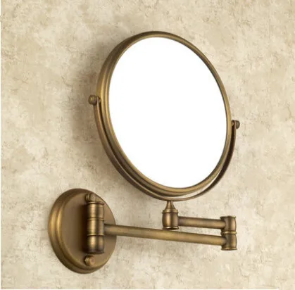 

Antique bronze brass wall makeup mirror 8inch bathroom mirror antique decorative makeup mirrors