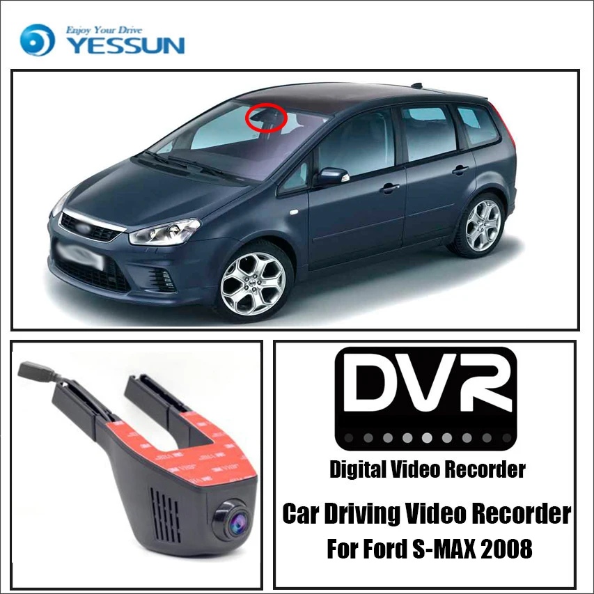 YESSUN для Ford S-MAX 2008 автомобильный видеорегистратор Wifi мини-камера DVR Novatek 96658 FHD 1080 P видеорегистратор ночного видения