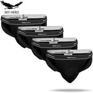 Трусы-джоки мужские с карманом, нижнее белье для мужчин, пикантные трусы слипы, хлопковые трусы для геев