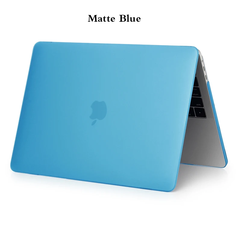 Matte Blue Матовый/Кристальный чехол для ноутбука Macbook Pro retina Air 11 12 13 15, для mac Air 13, pro 13,3 15,4 A1707 A1708 чехол - Цвет: Matte Blue