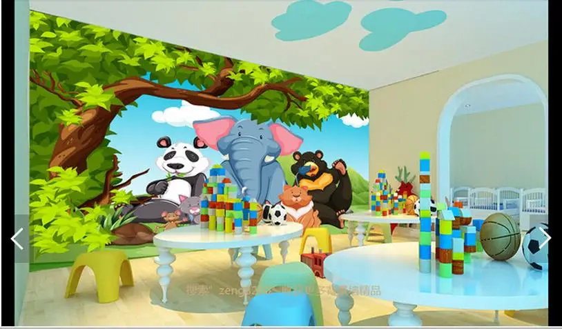 

Custom 3d photo wallpaper 3d wall murals wallpaper elephant panda children room background wall 3d living room wallpaper