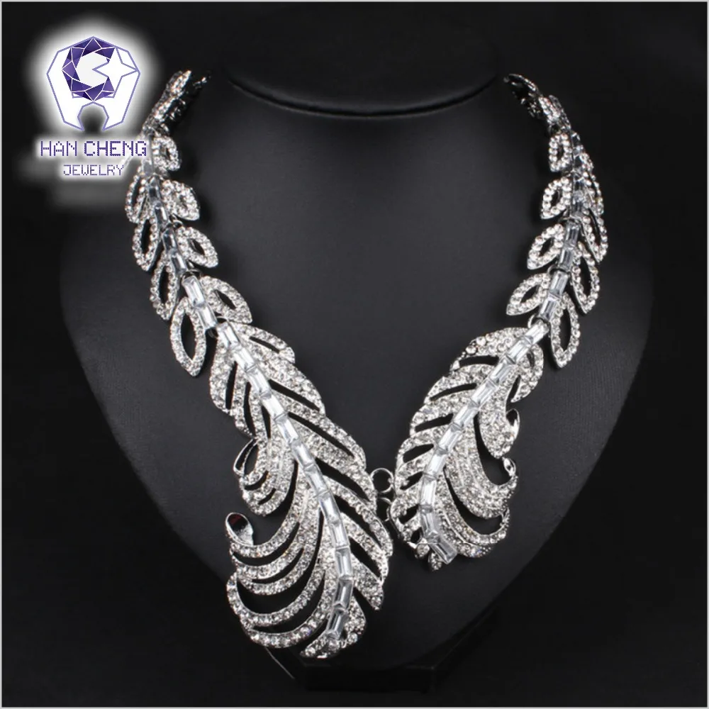 Женское Ожерелье чокер с перьями Длинные Стразы collier fashion fashion chokerchoker fashion necklaces | Колье -32766348184