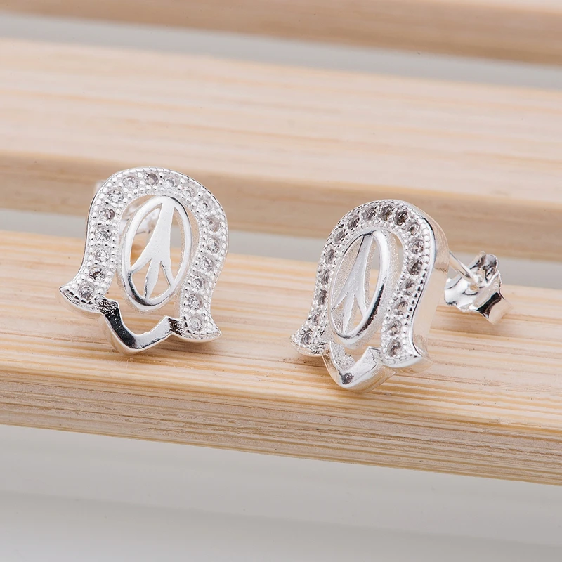 silver plated earrings fashion jewelry shining inlaid /chdakyka dylampsa LQ-E364 | Украшения и аксессуары