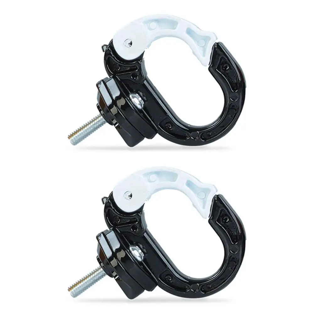 Black 2pc Мотоцикл электрический велосипед модифицированный алюминиевый сплав o-крюк скутер рыцарь Кнопка инструменты круглая Скоба вешалка - Цвет: Black 2pc