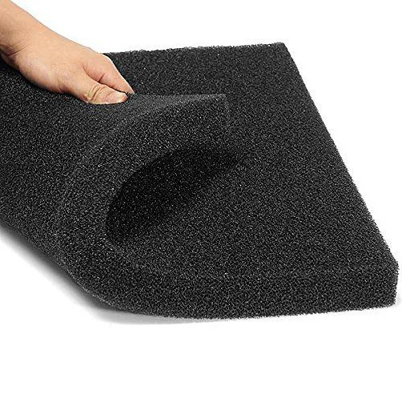 

1 Piece 3 Sizes Black Biochemical Filter Sponge Filtration Foam Aquarium Fish Tank Pad Light weight And Softness Design