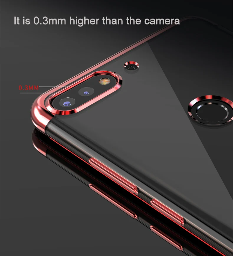 Plating Transparent Case For Huawei Y9 Y7 Y6 Prime 2018 Silicone Soft TPU Cover case Back cover | Мобильные телефоны и