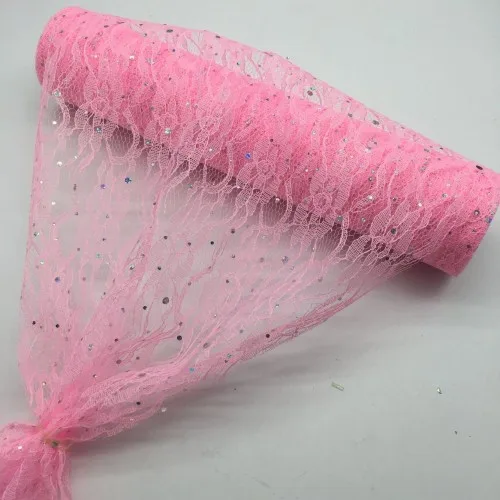 Pink 9,2 м блестящая ткань с пайетками, тюль, рулон 10 ярдов 30 см, катушка, пачка, свадебная отделка органзы, лазер, сделай сам, для рукоделия, для дня рождения, вечеринок - Цвет: Pink